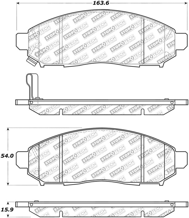 StopTech Street Select Brake Pads Front 305.1094