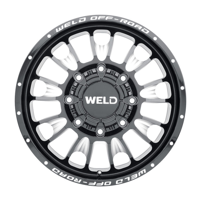 Weld Off-Road W121 20X8.25 Scorch Front 8X210 ET108 BS8.90 Gloss Black MIL 154.3 W12108293890