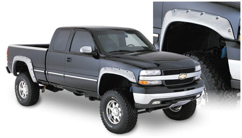 Bushwacker 07-07 Chevy Silverado 1500 Classic Fleetside Cutout Style Flares 2pc Black 40051-02