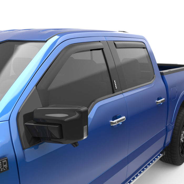 EGR 15+ Ford F150 Crew Cab In-Channel Window Visors Set of 4 Matte (573495) 573495