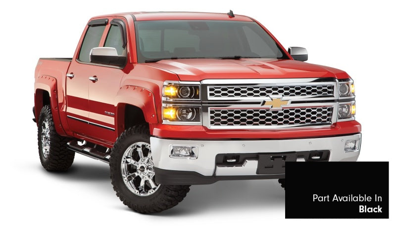 Bushwacker 16-18 Chevy Silverado 1500 Fleetside Pocket Style Flares 4pc 78.8/97.8in Bed Black 40957-34