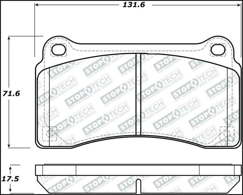 StopTech Street Select 09-18 Compatible with Nissan GT-R Rear Brake Pads 305.1383