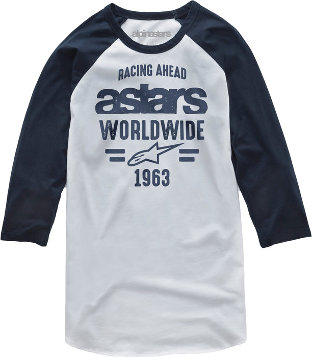 Alpinestars 1139-73030-2070-XL Entice Prem Tee - White/Navy (X-Large)