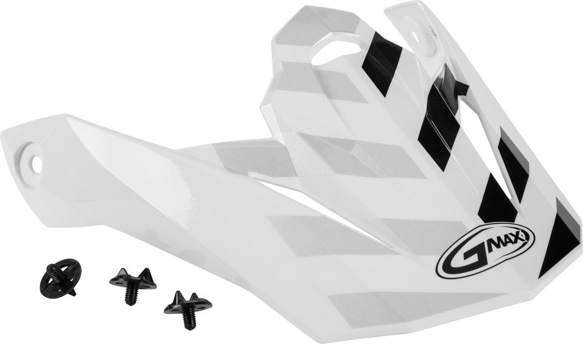 Gmax Visor W/Screws Fame Mx-86 White/Silver/Grey G086072