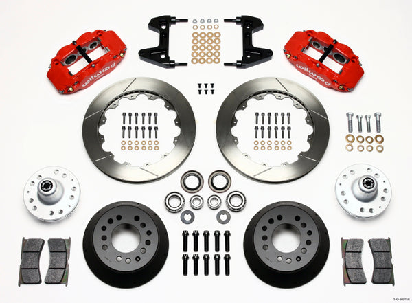 Wilwood Narrow Superlite 6R Front Hub Kit 12.88in Red 74-80 Pinto/Mustang II Disc Spindle only 140-9801-R