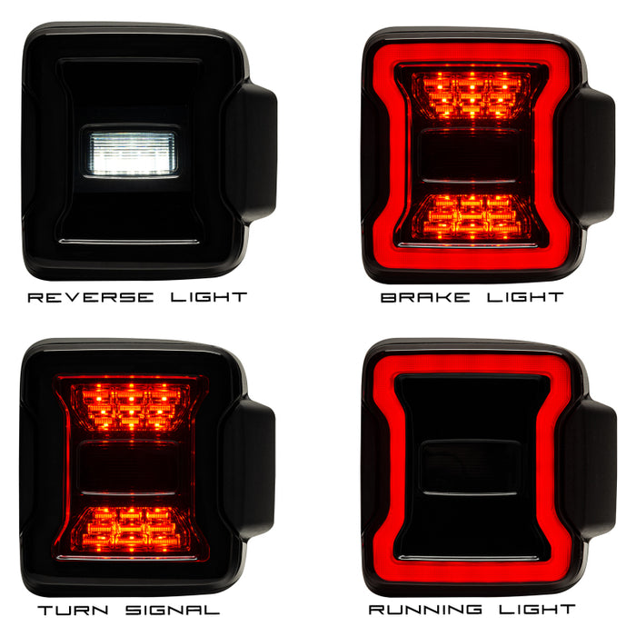 Oracle compatible with Jeep Wrangler JL Black Series LED Tail Lights SEE WARRANTY 5852-504