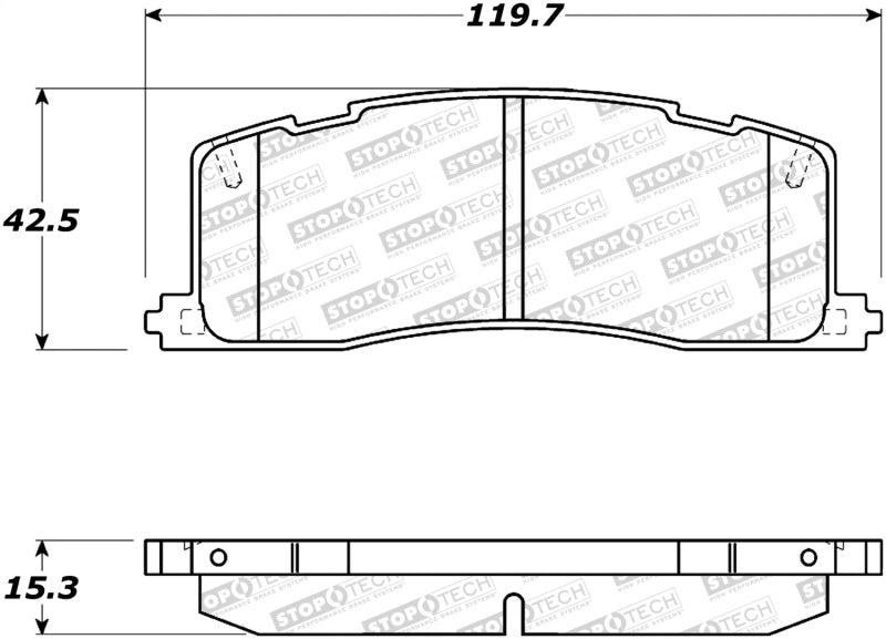 StopTech Street Brake Pads Front/Rear 308.0501