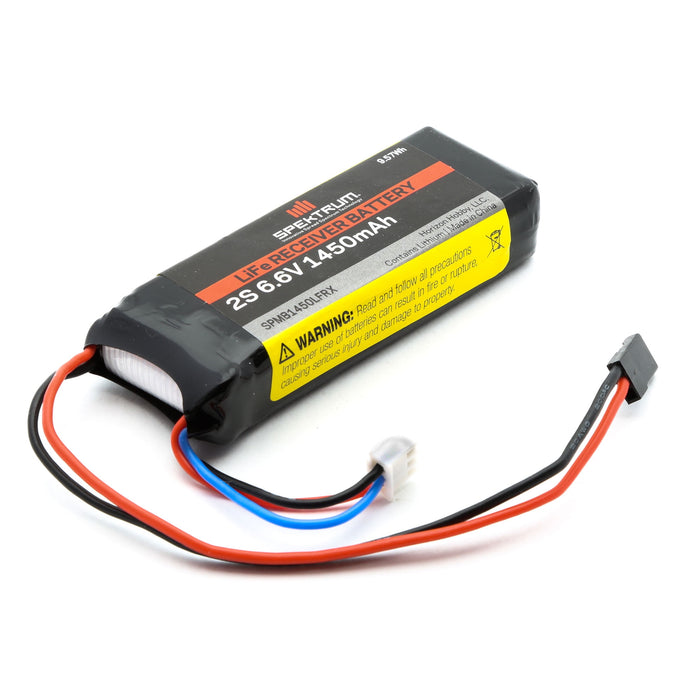 Spektrum 1450mAh 2S 6.6V Li-Fe Receiver Battery SPMB1450LFRX