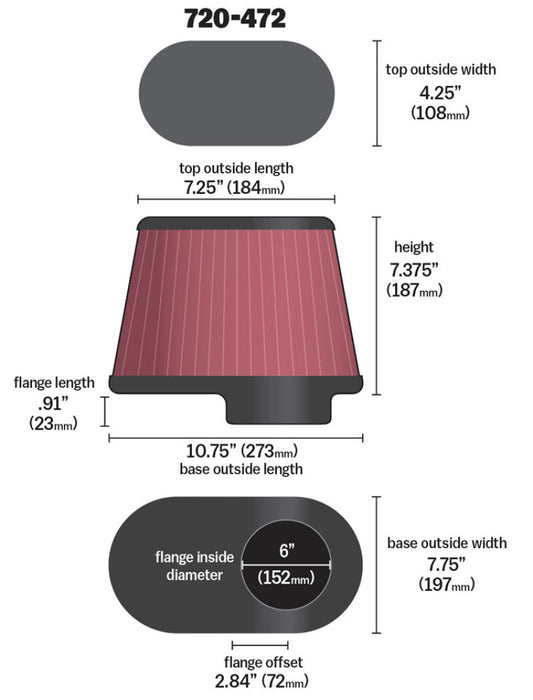 Airaid Kit Replacement Filter 720-472