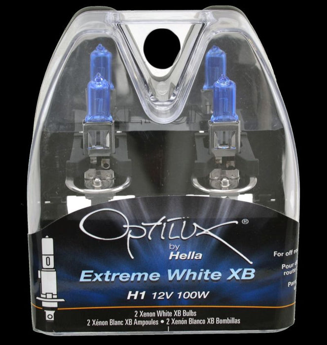 Hella Optilux H1 100W XB Extreme White Bulbs (Pair) H71070227