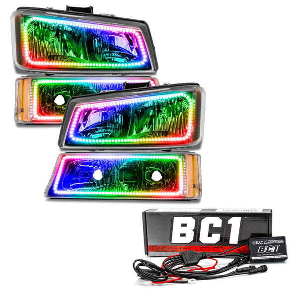 Oracle 03-06 Chevy Silverado Pre-Assembled Headlights w/Parking Lights- w/ BC1 Cntrl SEE WARRANTY 8205-335