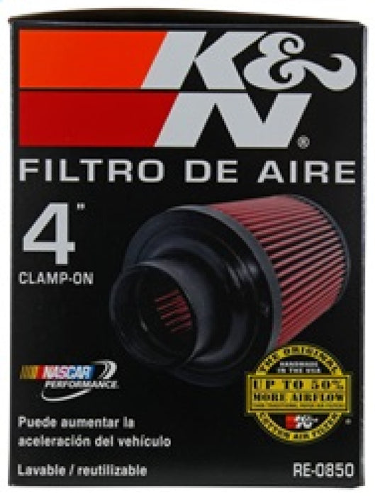 K&N Universal Air Filter (4in. Flange / 6in. Base OD / 4-5/8in. Top OD / 6in. Height) RE-0850