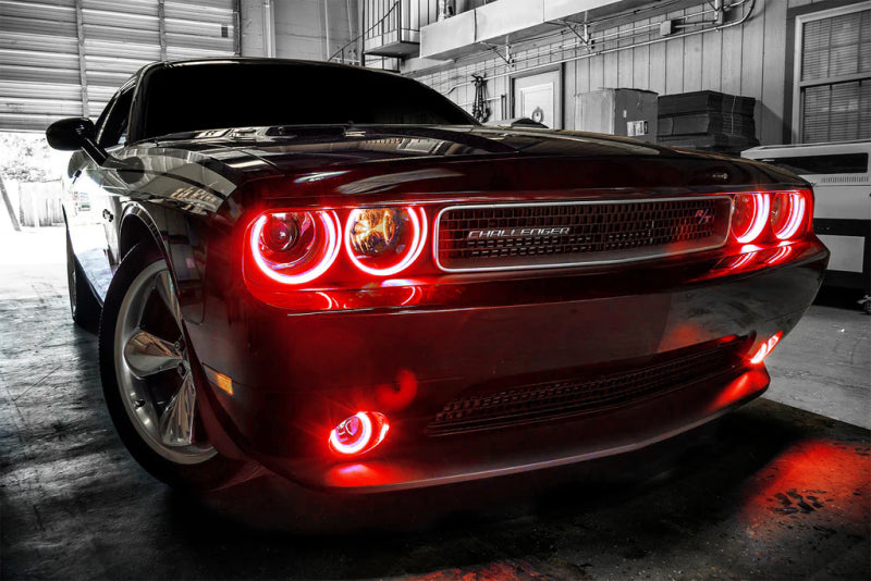 Oracle Compatible with Dodge Challenger 08-14 LED Waterproof Halo Kit Red SEE WARRANTY 1292-003