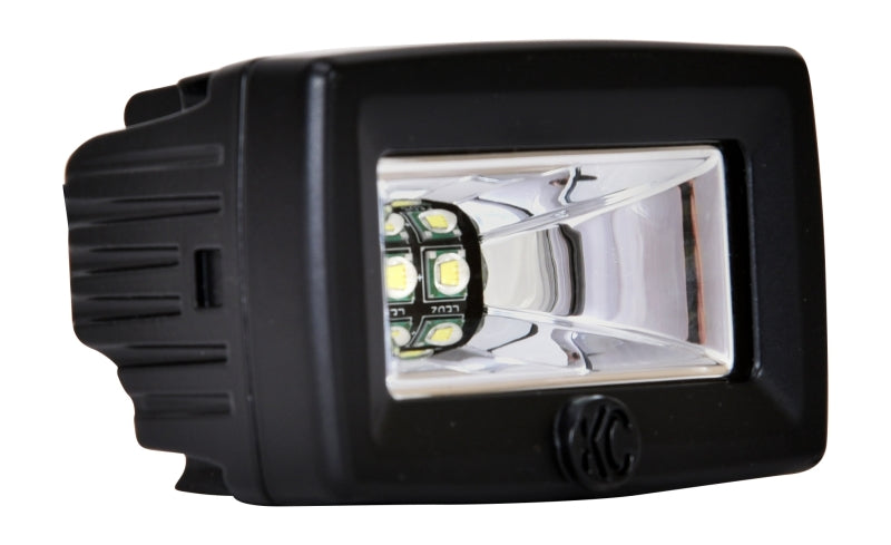 KC HiLiTES C-Series 2in. C2 LED Light 20w Area Flood Beam (Single) Black 1328