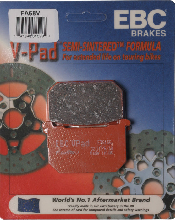 EBC Brakes FA68V Semi Sintered Disc Brake Pad