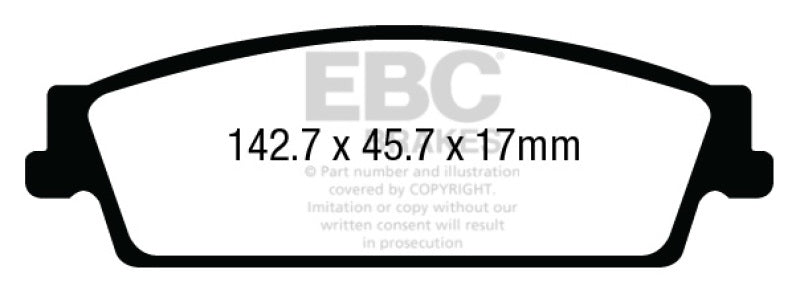 EBC 15+ Gmc Yukon XL / Denali XL 1500 Extra Duty Rear Brake Pads ED93022