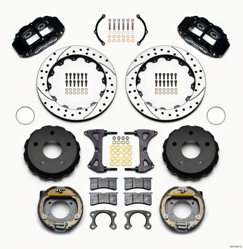 Wilwood Narrow Superlite 4R Rear P-Brk Kit 12.88in Drilled Small Ford 2.36in Off Bronco 5 x 5.50 140-13321-D