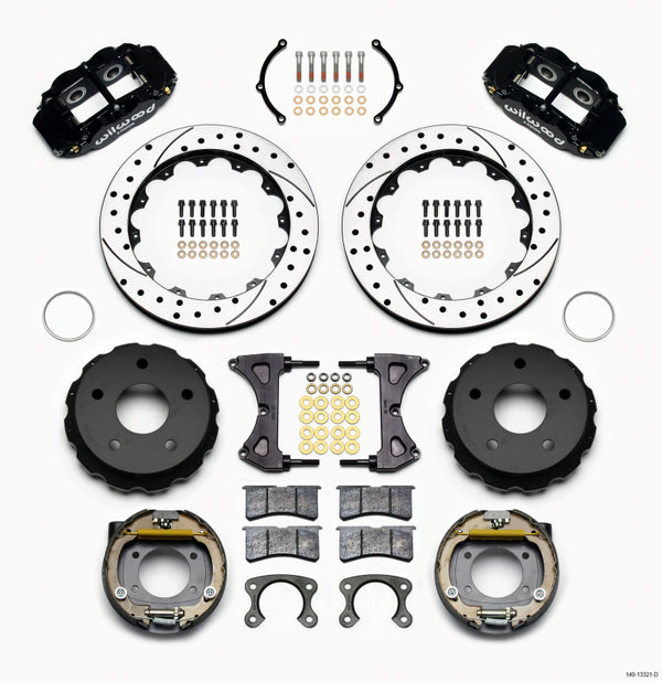 Wilwood Narrow Superlite 4R Rear P-Brk Kit 12.88in Drilled Small Ford 2.36in Off Bronco 5 x 5.50 140-13321-D