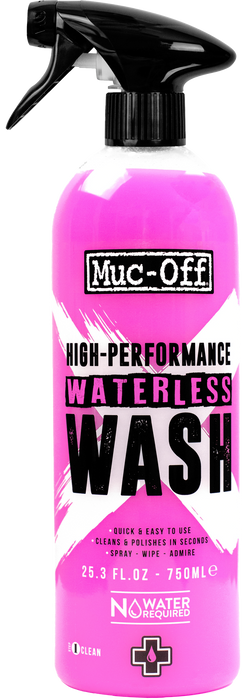 Muc Off Waterless Wash, 750 Milliliters - High-Performance, No Rinse Bike Cleaning Spray That Cleans and Polishes - Suitable for All Types of Bicycle