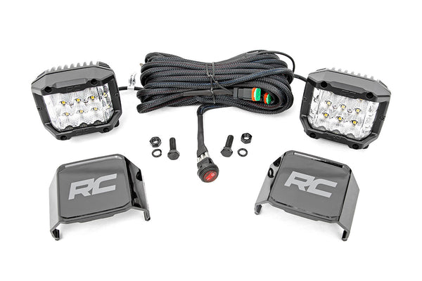 Rough Country Chrome Series Led Light Pair 3 Inch Wide Angle Osram 70904