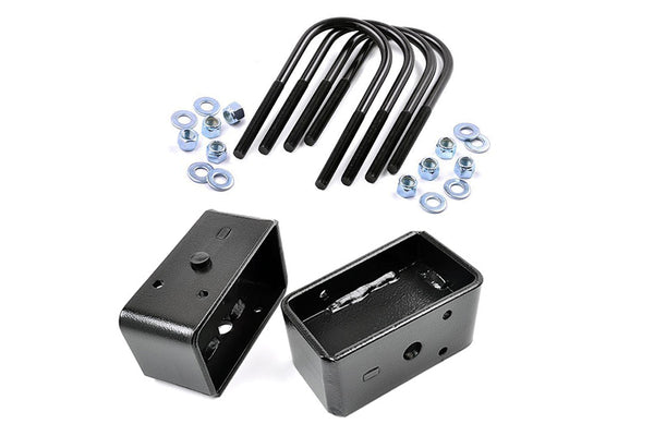 Rough Country 3 Inch Block And U-Bolt Kit Fits Ford F-250 Super Duty 2WD/4WD (99-10) 6552