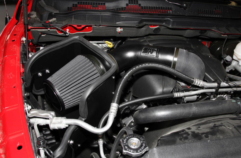 K&N 09-13 Compatible with Dodge Ram 1500 Pickup 5.7L V8 / 11-13 Ram 1500 5.7L V8 Black Performance Intake Kit 71-1561