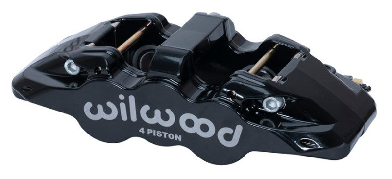 Wilwood Caliper Aero4-DS Forged Four-Piston Caliper Black 1.12in Piston 1.10in Rotor Black 120-14440-BK