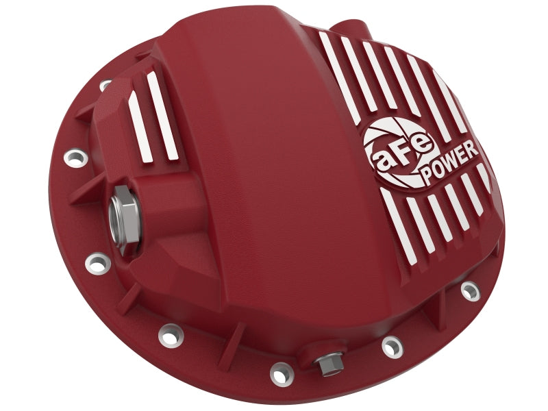 aFe Pro Series GMCH 9.5 Rear Diff Cover Red w/ Machined Fins 19-20 GM Silverado/Sierra 1500 46-71140R