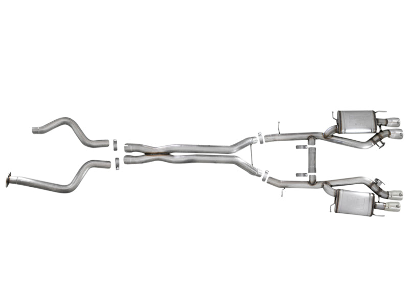 aFe MACHForce XP 3in 304 SS Cat-Back Dual Mode Exhaust w/ Polished Tips 16-17 Cadillac ATS-V V6-3.6L 49-34078-P