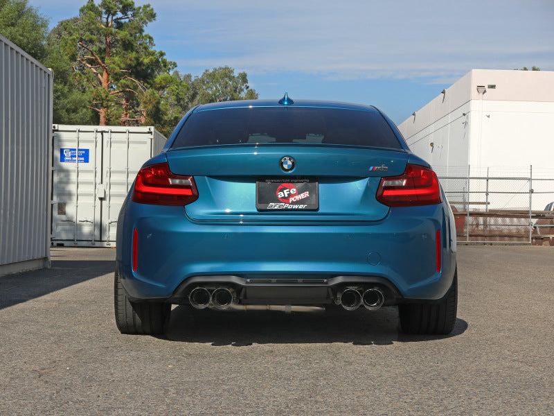 aFe 16-18 BMW M2 L6-3.0L MACH Force-Xp 3in to 2.5in 304 SS Cat-Back Exhaust System-Quad Polish Tips 49-36330-1P