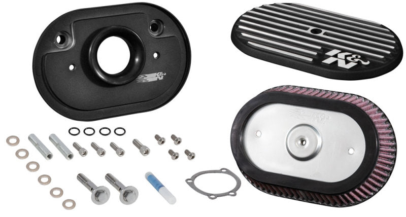 K&N Street Metal Intake System for 02-06 Harley Davidson Road King F/I 88cl Side Draft Dyna/Softail RK-3953