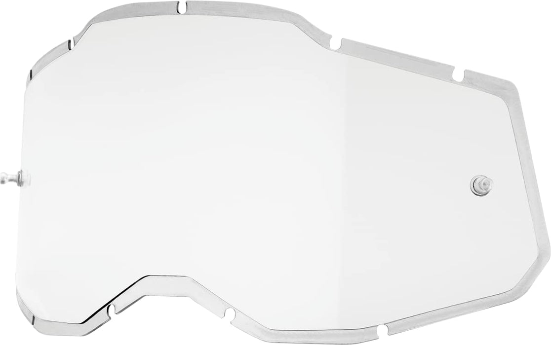 100% Goggle PLUS Replacement Lens - Injected - Compatible with Racecraft 2, Accuri 2, and Strata 2 Goggles