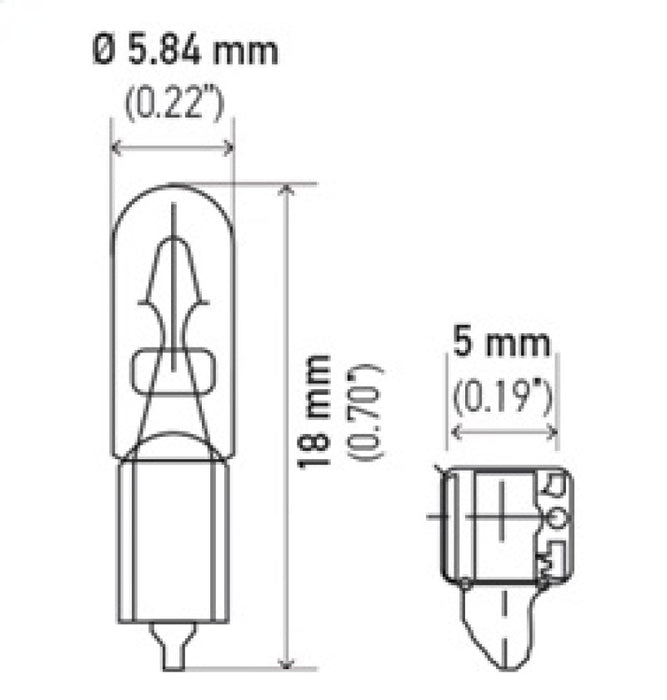 Hella Bulb 37 12V 1.3W W2X4.6d T1.75 (Min. Order QTY 10) 37