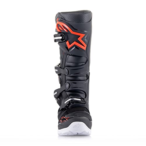 Alpinestars Men's Mx Offroad Motorcycle Boots, Black/Red Fluo, 11