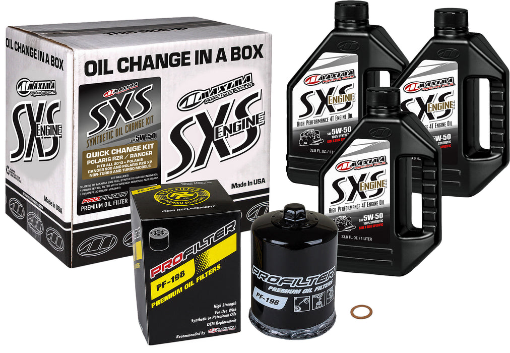 SxS Quick Change Kit 5W-50 Synthetic w/Black Filter