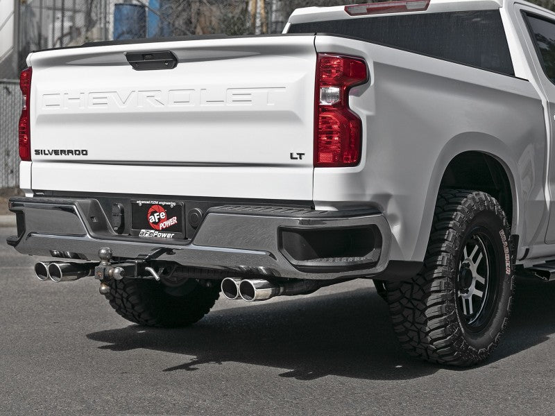 aFe Gemini XV 3in 304 SS Cat-Back Exhaust w/ Cutout 19-21 GM Silverado/Sierra 1500 V8- w/ Black Tips 49-34139-P