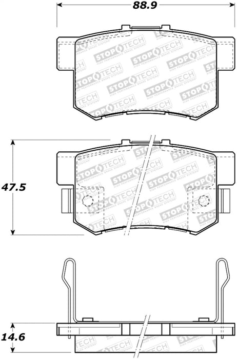 StopTech Street Brake Pads Front 308.05361