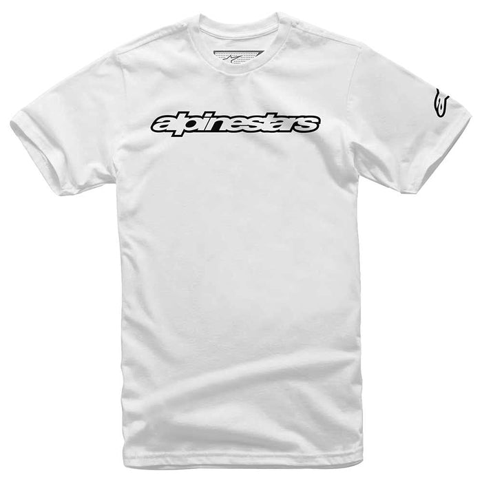 ALPINESTARS unisex adult Wordmark Tee T Shirt, White/Black, XX-Large US