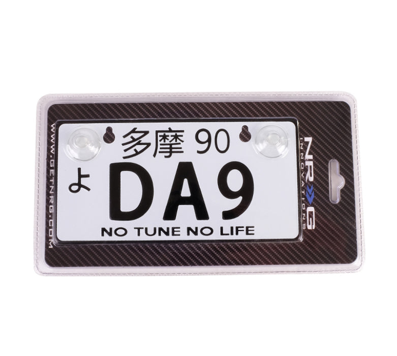 NRG Mini JDM Style Aluminum License Plate (Suction-Cup Fit/Universal) DA9 MP-001-DA9