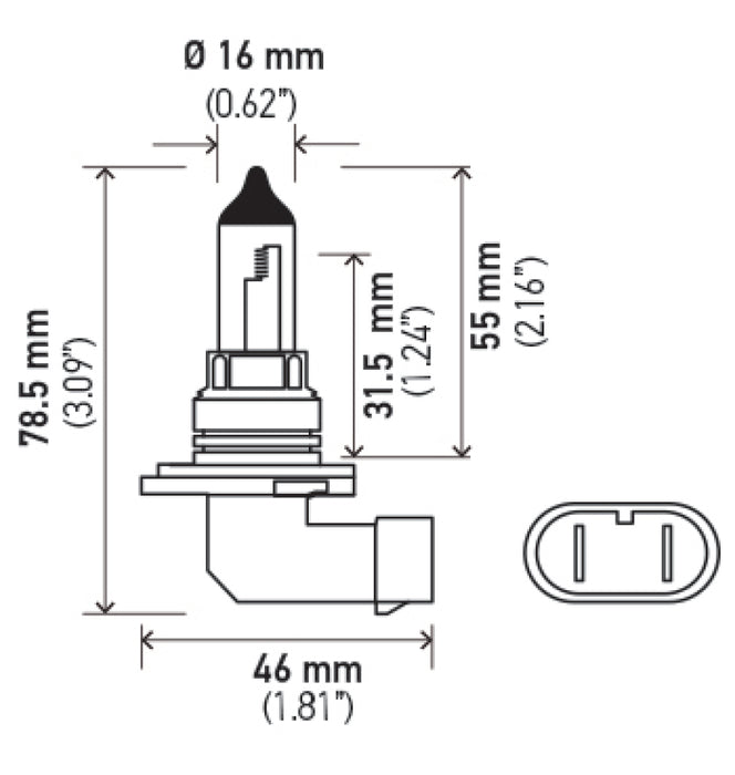 Hella 9006 12V 55W Xen White Bulb (Pair) H71071432