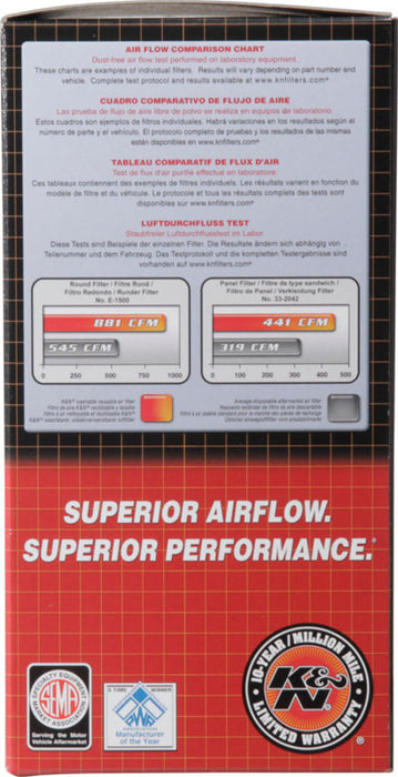 K&N X-Stream Top Filter Red Size 9in 5.125in Neck Flange / 2.75in Height 66-3150