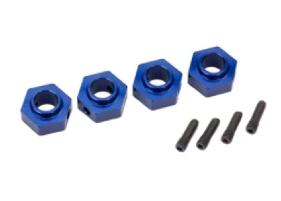 Traxxas TRX-4 Aluminum Anodized 12mm Wheel Hub Hex w/Screw pins (Blue)