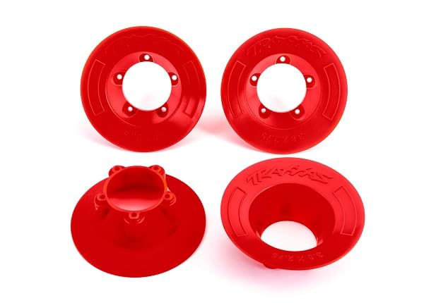 Traxxas 9569R - Wheel Covers Red