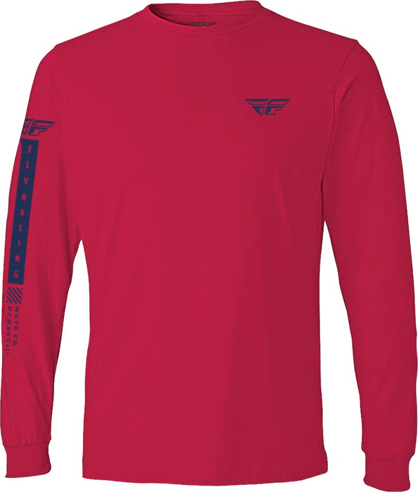 Fly Racing 352-4166L Fly Tribe Long Sleeve Tee Red/Blue Lg