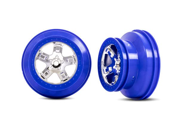 Traxxas Wheels SCT Chrome Blue Beadlock (4WD Front/Rear 2WD Rear only) 5868A