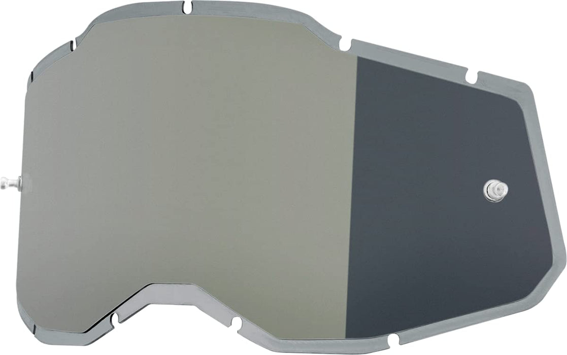 100% Goggle PLUS Replacement Lens - Injected - Compatible with Racecraft 2, Accuri 2, and Strata 2 Goggles