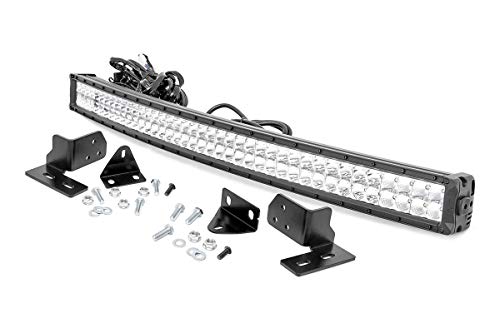 Rough Country Led Light Bumper Mount 40" Chrome Dual Row White Drl Fits Ford Super Duty (11-16) 70681DRL
