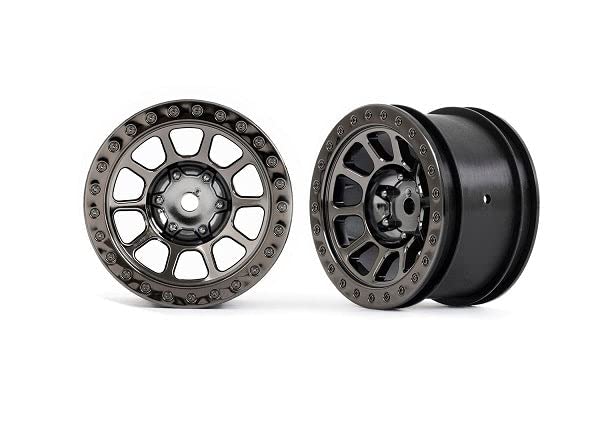 Traxxas Wheels 2.2 Inch Black Chrome Beadlock Rear 2480A