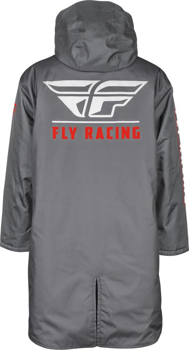 Fly Racing Pit Coat (Grey/Red, One Size)