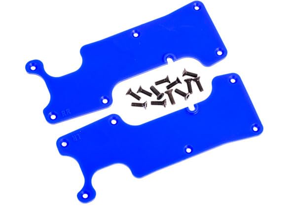 Traxxas 9634X - Rear L&R Suspension Arm Covers w/ 2.5x8mm CCS (12) Blue